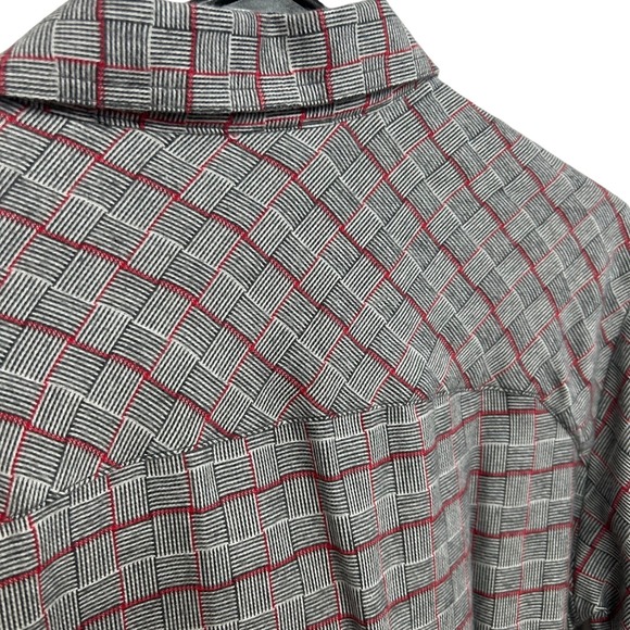 Columbia Molly‎ Hideaway Flannel Belted Shirt Dress Gray Plaid Small Long Sleeve - Picture 8 of 8